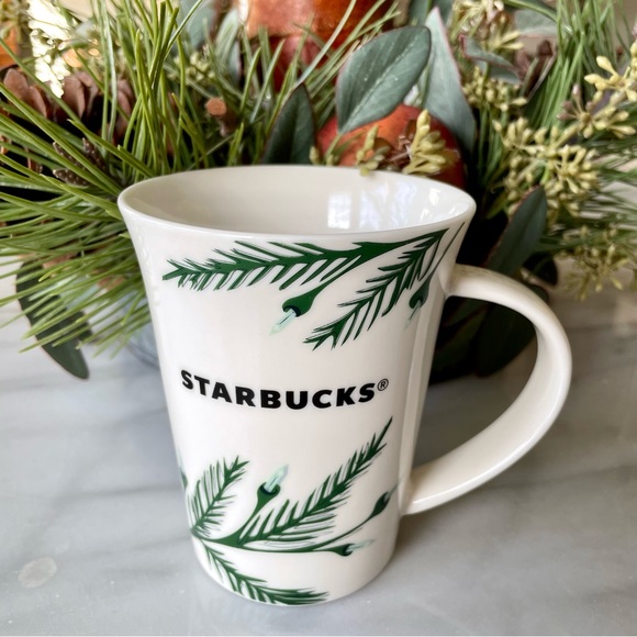 Starbucks•2020 Christmas/Holiday Collection•Logo Mug with Lit Evergreen Branches - Picture 5 of 12